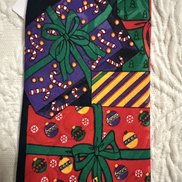 Surrey Christmas Mouse Y2K Cartoon Novelty Neck Tie Necktie Vintage Holiday NEW! - Picture 4 of 9